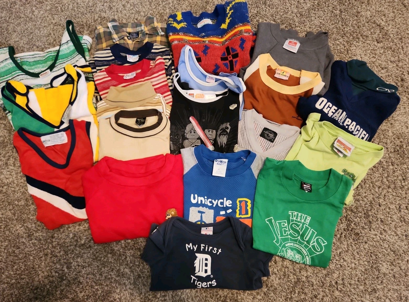 Lot of 20 Vintage Kids To Teen Clothing Variety Of Style And Sizes READ DESCRI