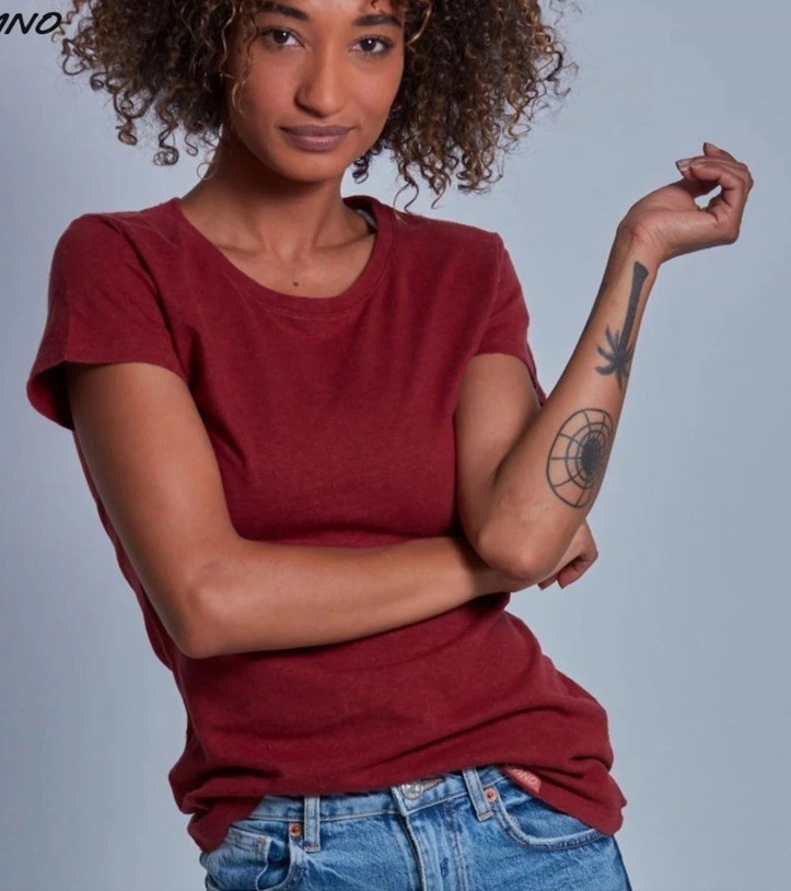 Onno Women’s Hemp Organic Pima Cotton T-Shirt Cardinal Red Sz XL NWT Soft