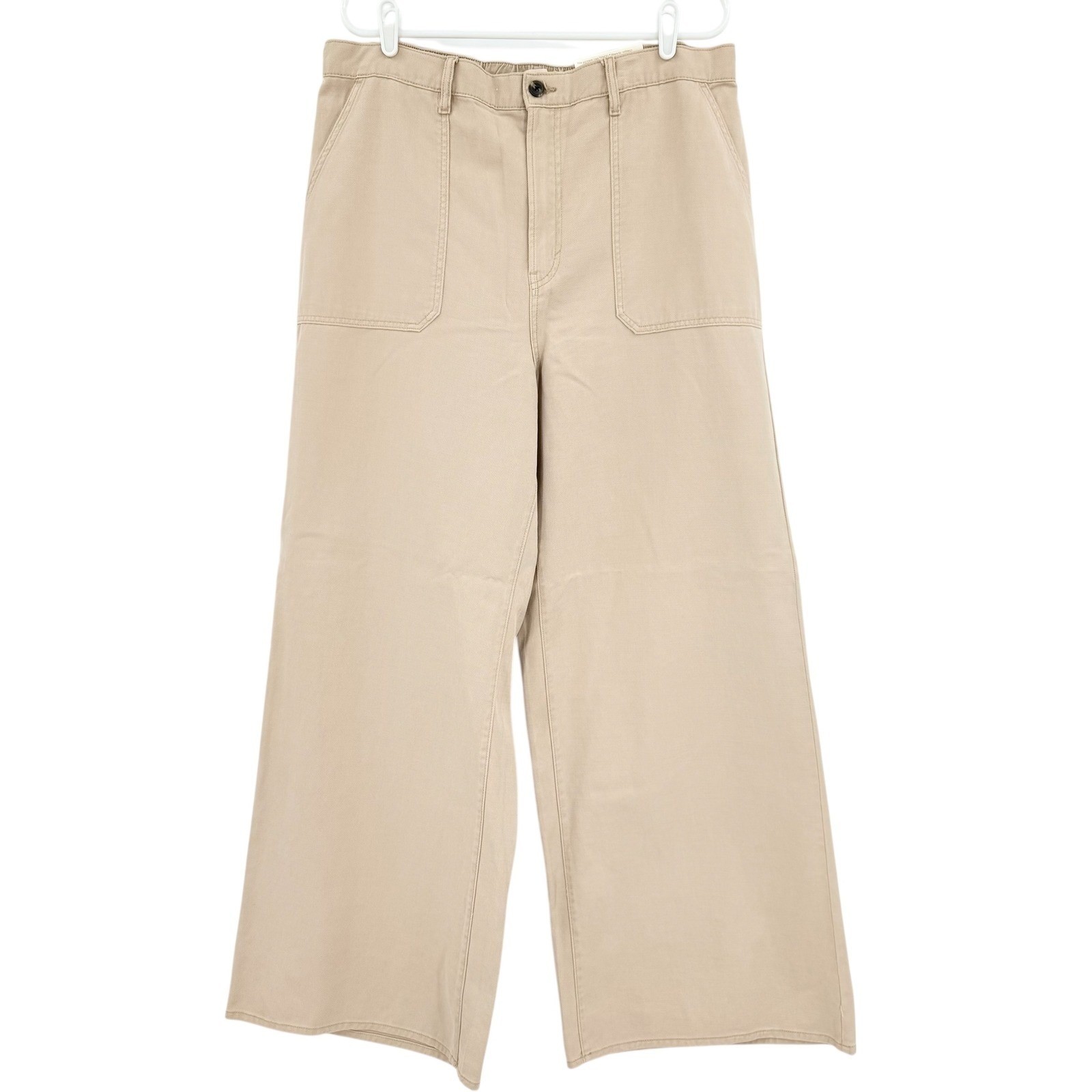 a.n.a Women’s Brown High Rise Wide-Leg Pants Size 18 Zip/Elastic Back Waist NWT