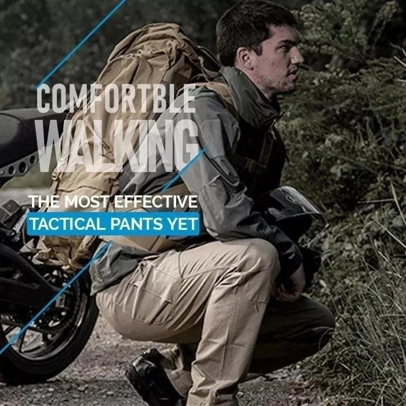 Men’s Work Cargo Pants Tactical Combat Pants Outdoor Hiking Waterproof Trousers