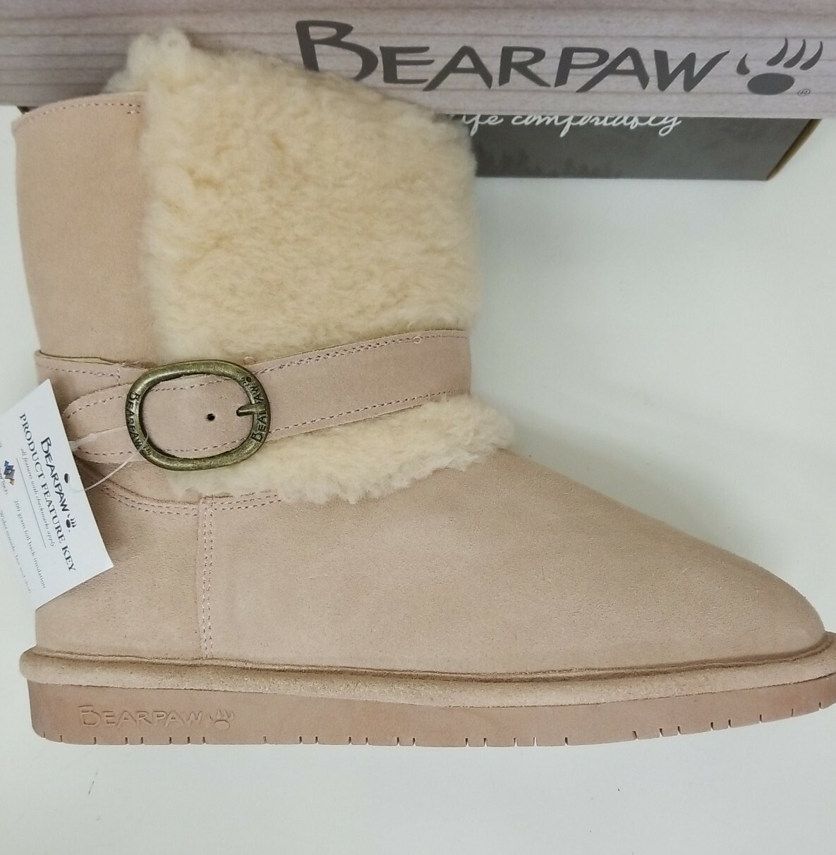 BEARPAW boots Millie Suede lamb wool CHOOSE FROM MENU Buckled “NeverWet” NEW