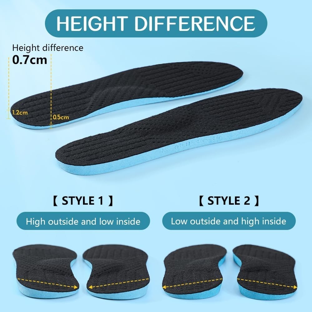 Supination Correction Insoles for Men & Women, Plantar Fasciitis Orthotic Ins