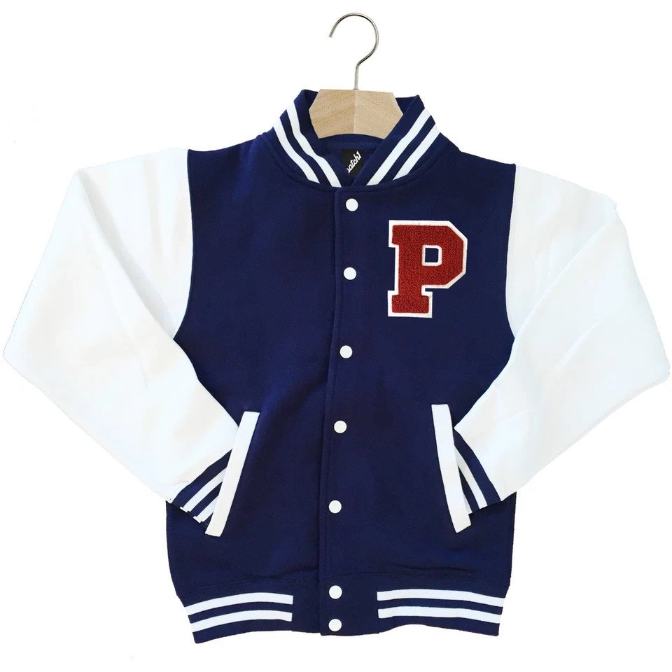 CLASSIC VARSITY BASEBALL JACKET UNISEX PERSONALIZED GENUINE US E COLLEGE LETTER