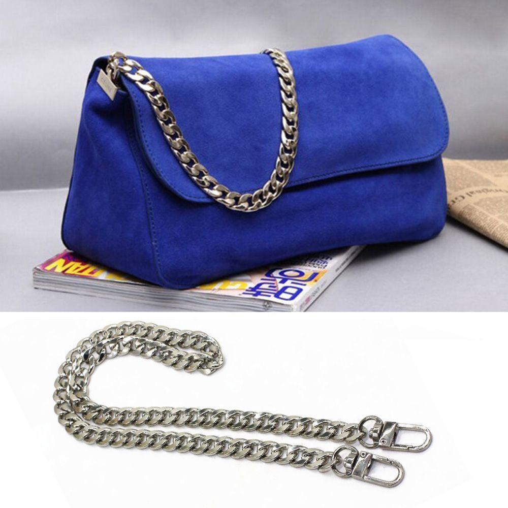 Purse Chain Strap Silver Handle Shoulder Crossbody Handbag Metal Replacement 47″