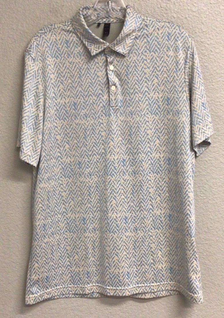 Adidas Ultimate365 Jacquard Fairway Polo Shirt Mens Large SEMI BURST Blue