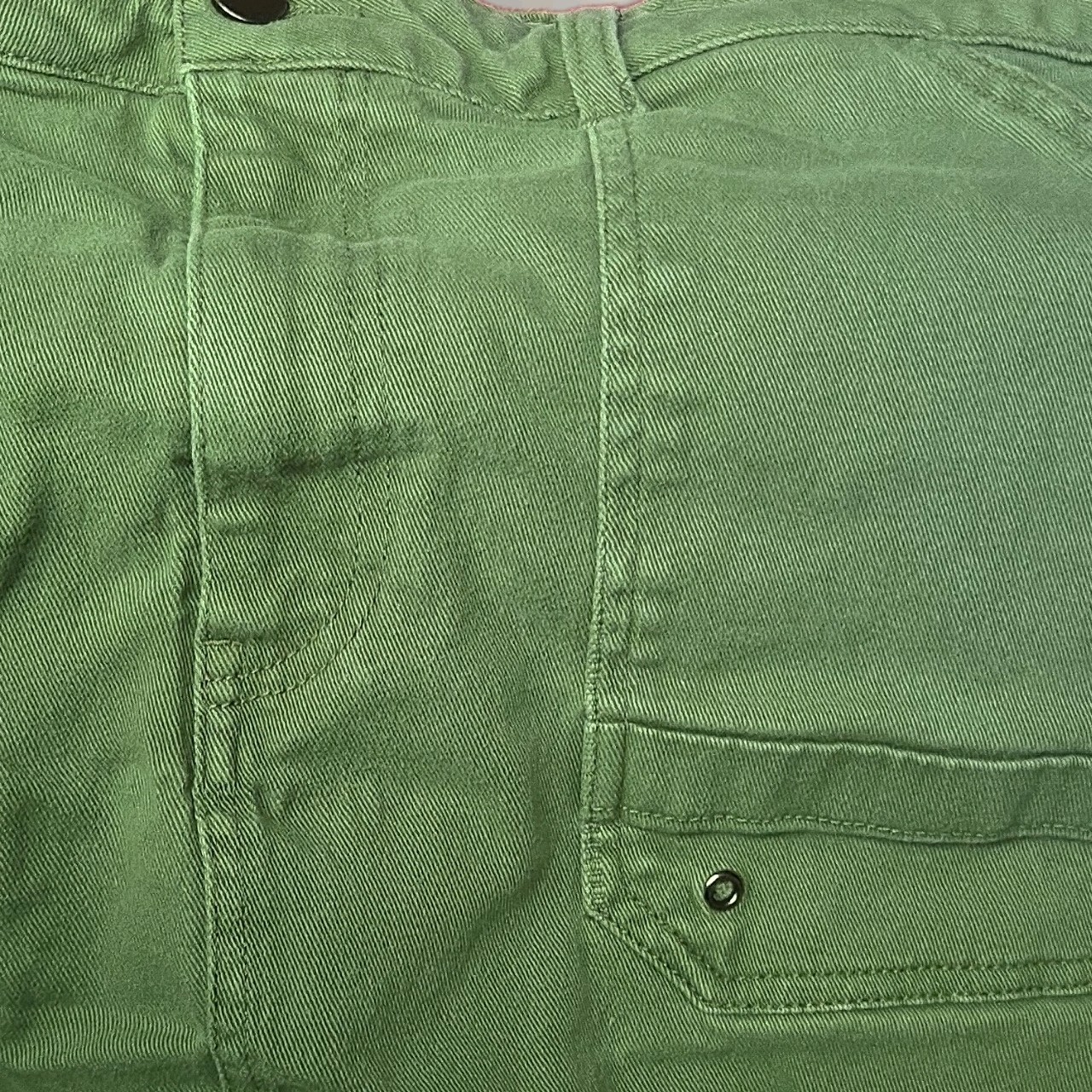 No Boundaries Green Juniors Khaki Jean Skirt XXL (19) Cotton Twill Pockets short