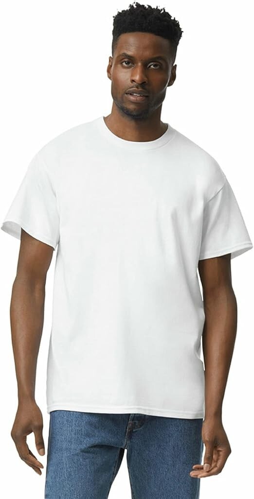 Gildan (3-pack) White Solid Ultra/Heavy Cotton Short Sleeve Blank T-Shirt S-XXL