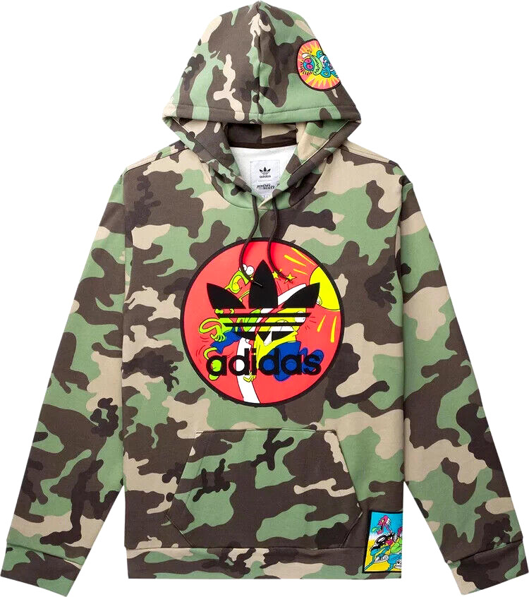 Adidas Originals x Jeremy Scott Men’s Camo Hoodie Hoody Size S Small H53373