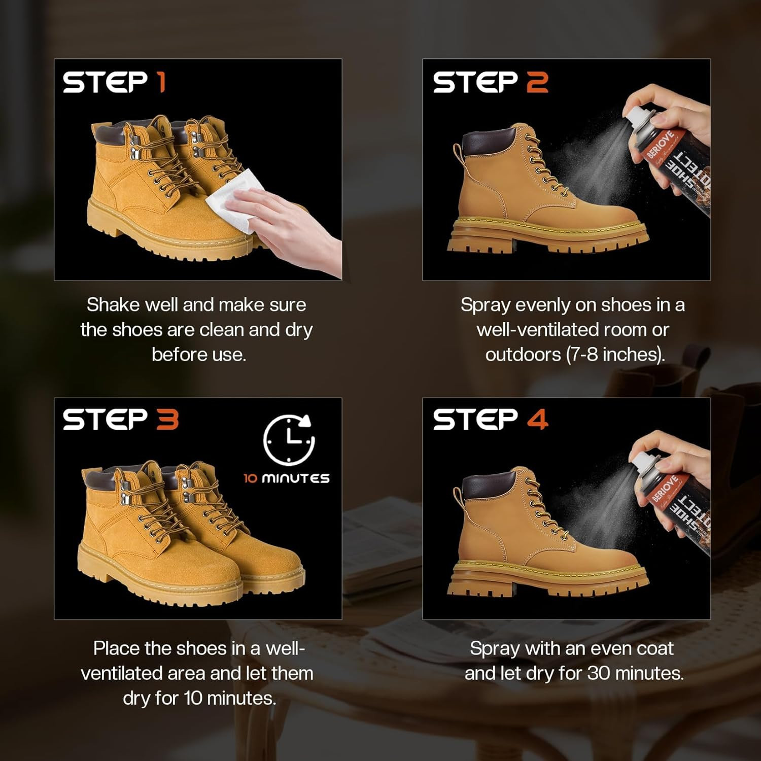 Waterproof Shoe Protector Spray for Sneakers Suede Leather Canvas Boots
