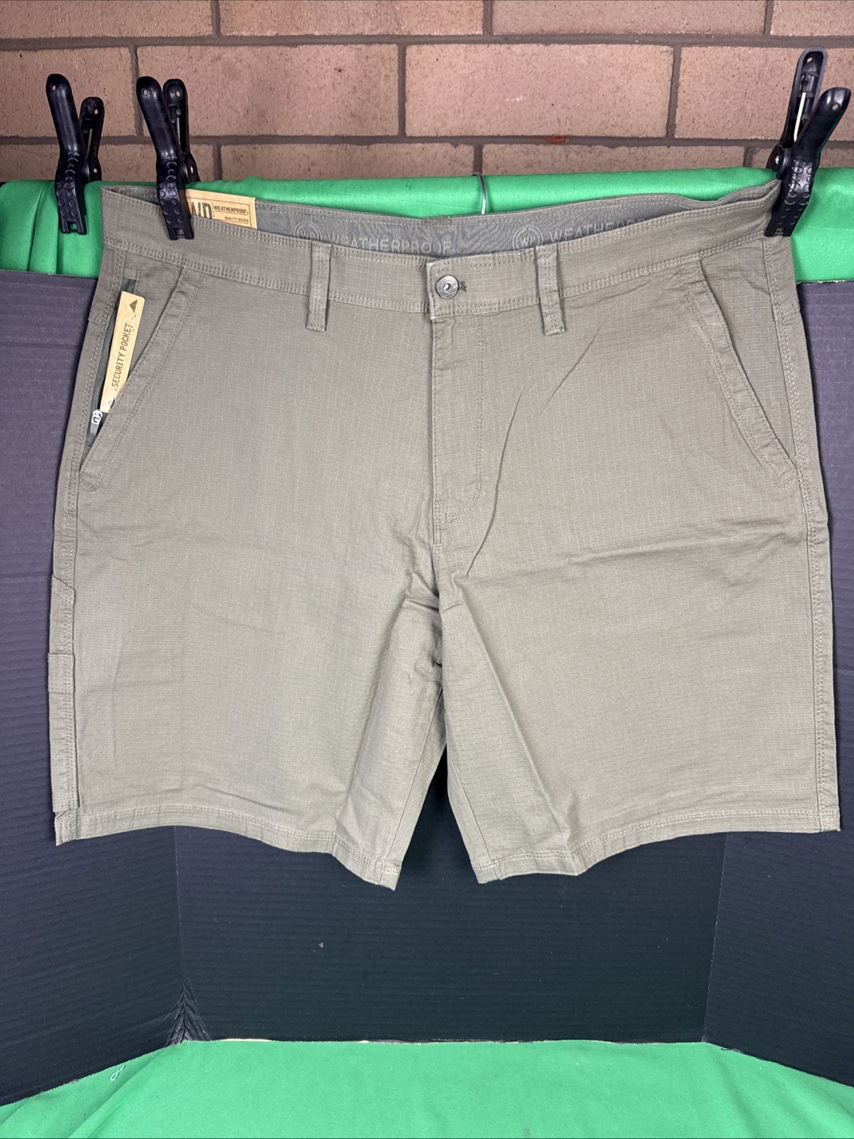 WP Weatherproof Men’s Ripstop Utility Short Size 40 Green