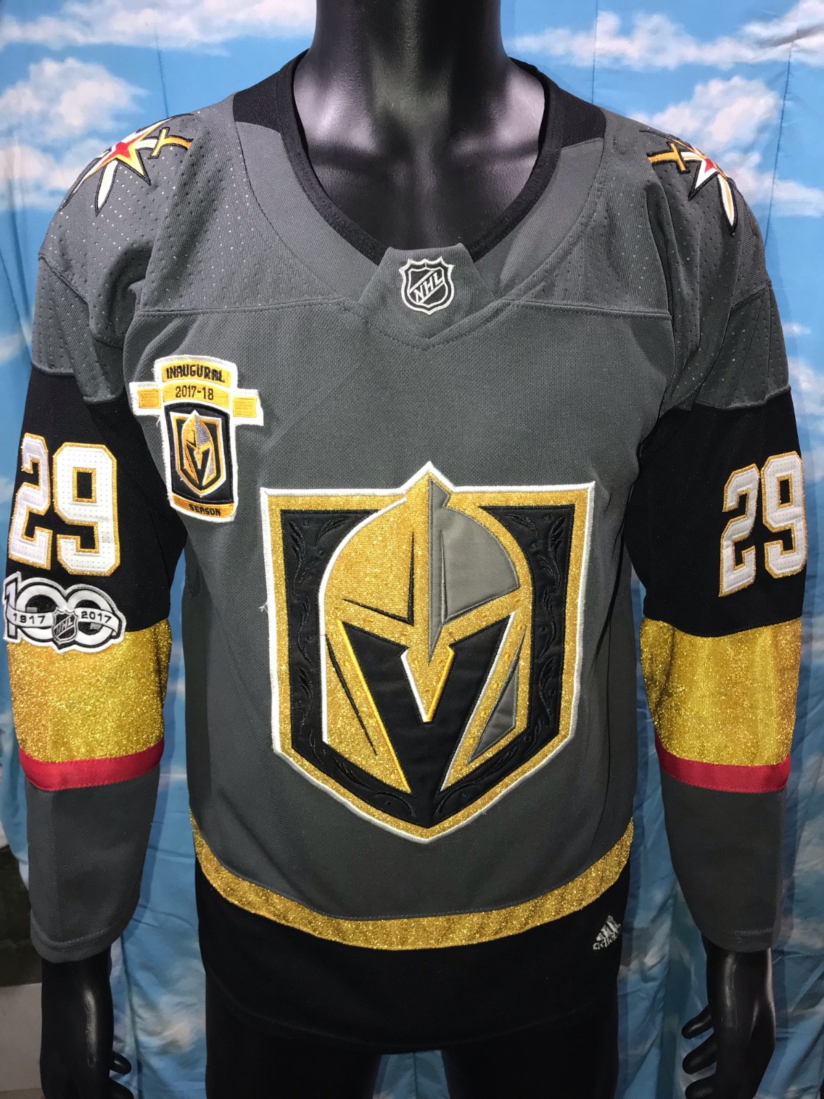 Las Vegas Golden Knights Jersey 46 Gray Marc Andre Fleury 29 NHL 2017-2018 J1 75