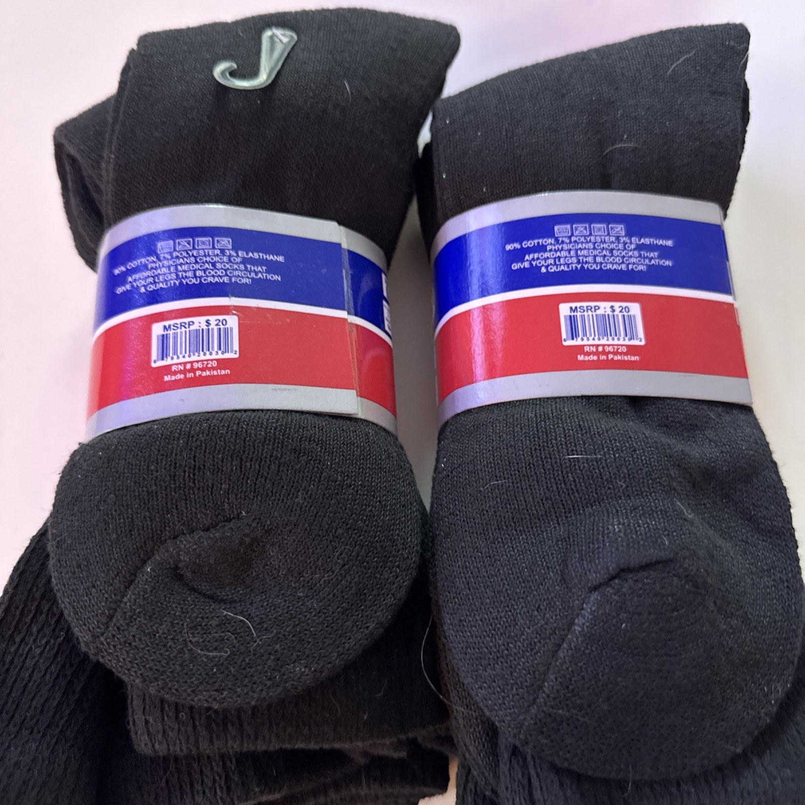 Men’s Diabetic Crew Circulatory Socks Cotton Blend Size 6 New Pairs