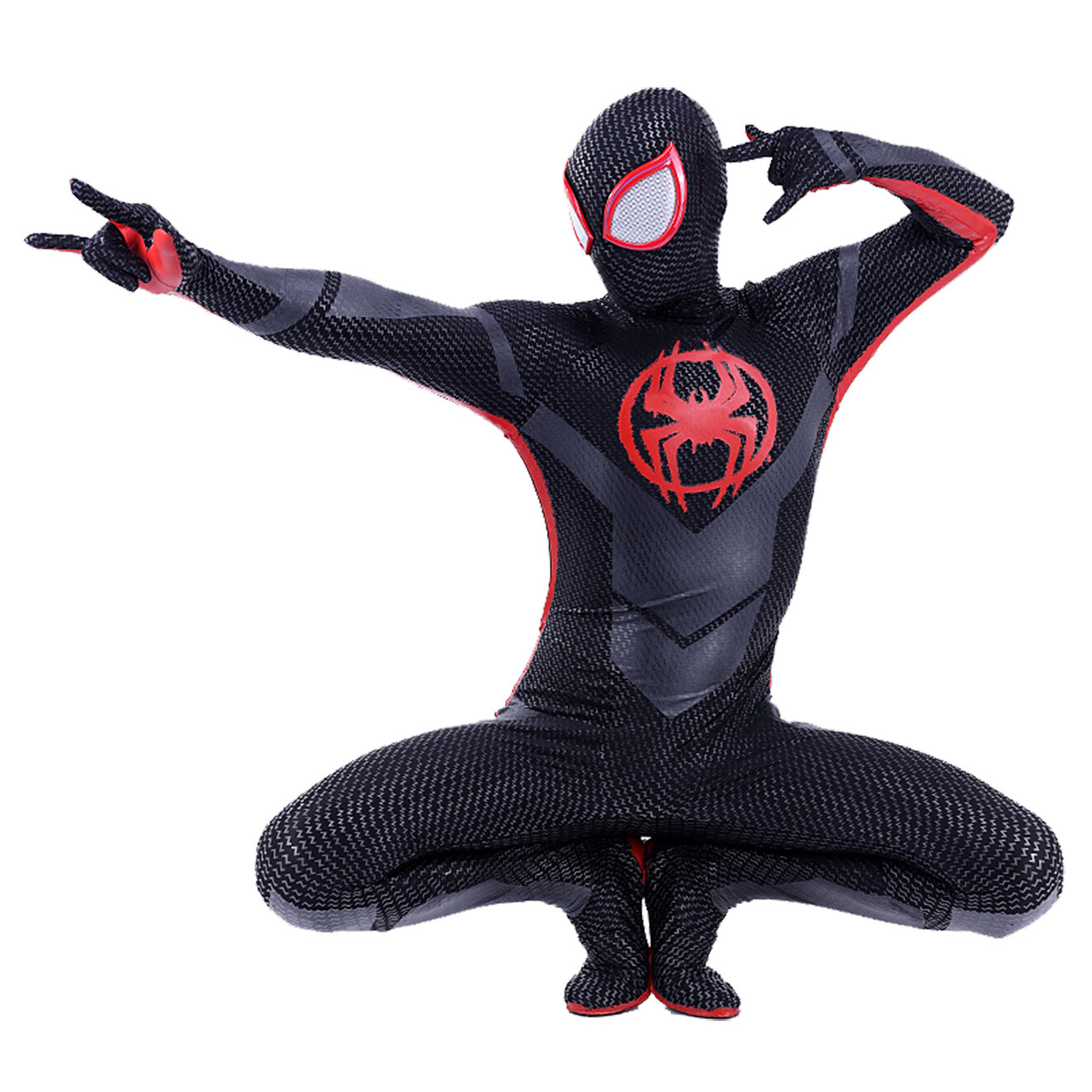 NEW Upgraded Miles Morales Spiderman Jumpsuit Armor Costume Cosplay COS