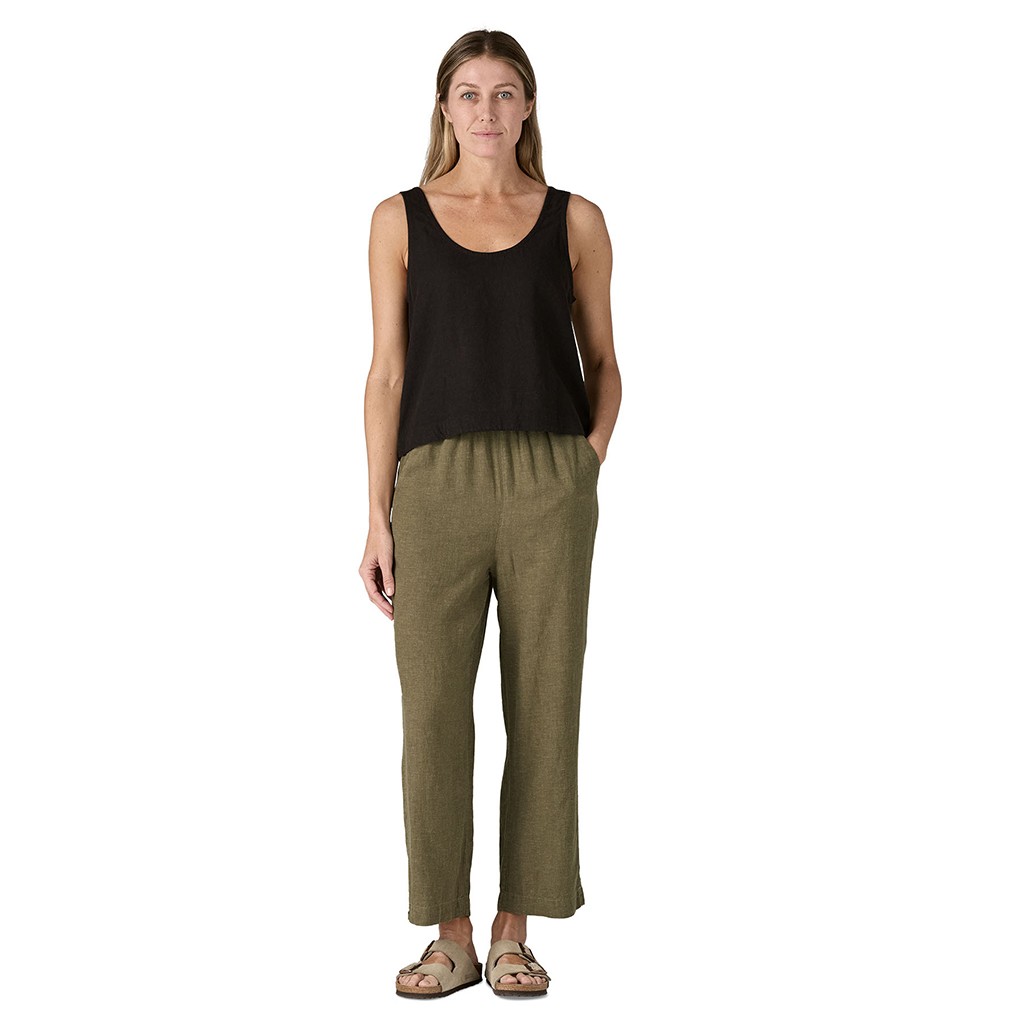 Patagonia Garden Island Pants River Rock Green Hemp Blend Womens XS, S, M, L, XL
