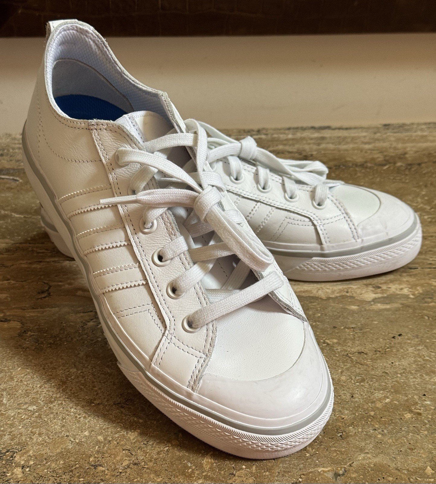 Adidas Nizam Low ADV Sneakers White Skate Shoes HP9080 Mens Size US 9.5 Nice