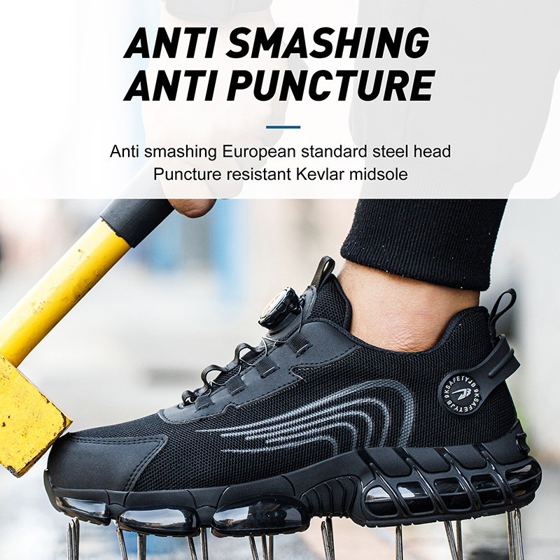 New Work Sneakers Steel Toe Shoes Men Safety Shoes Puncture-Proof Work Shoes