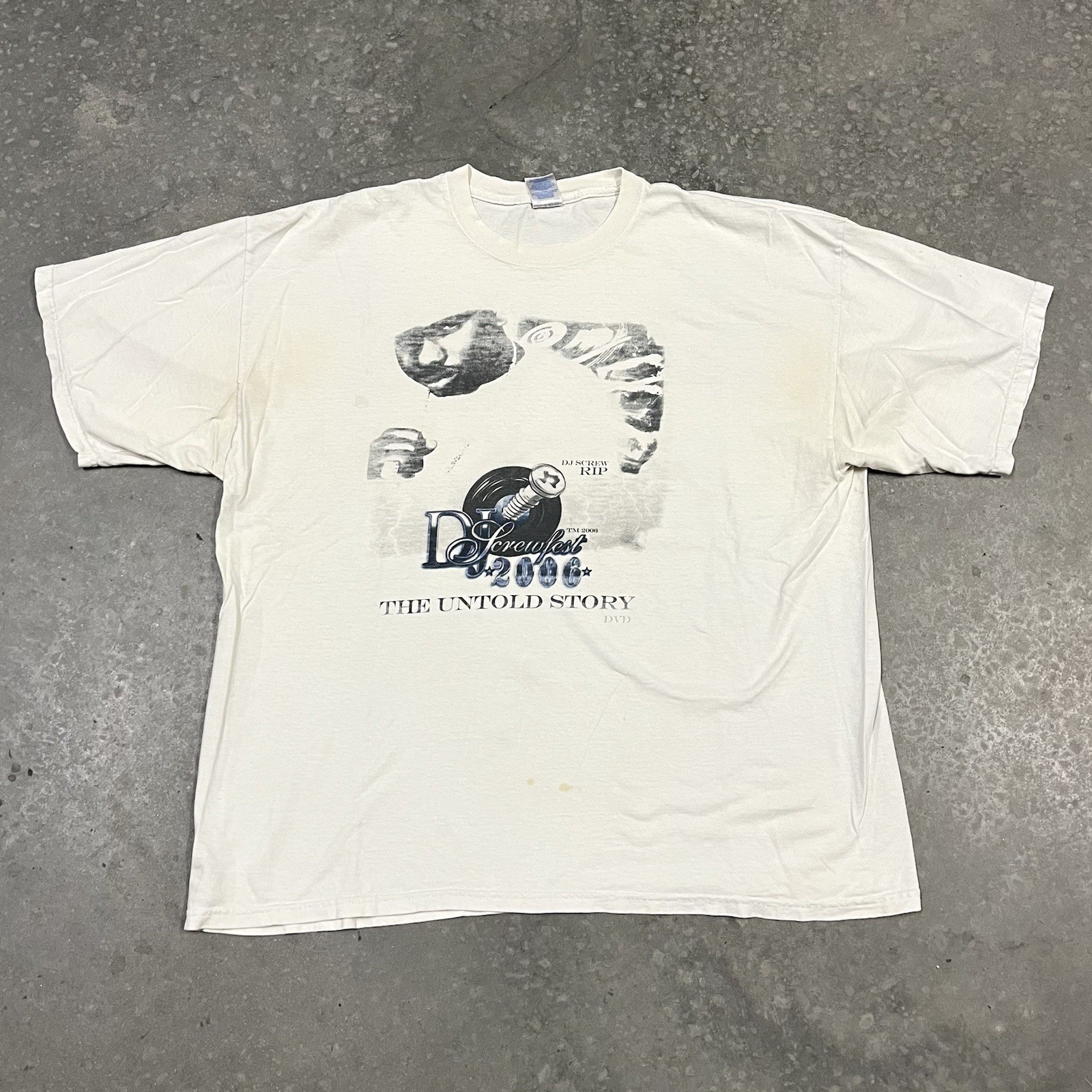 Vintage DJ Screw Tshirt Mens 2XL SUC Rap Tee Screwed Up Click Distressed Supreme