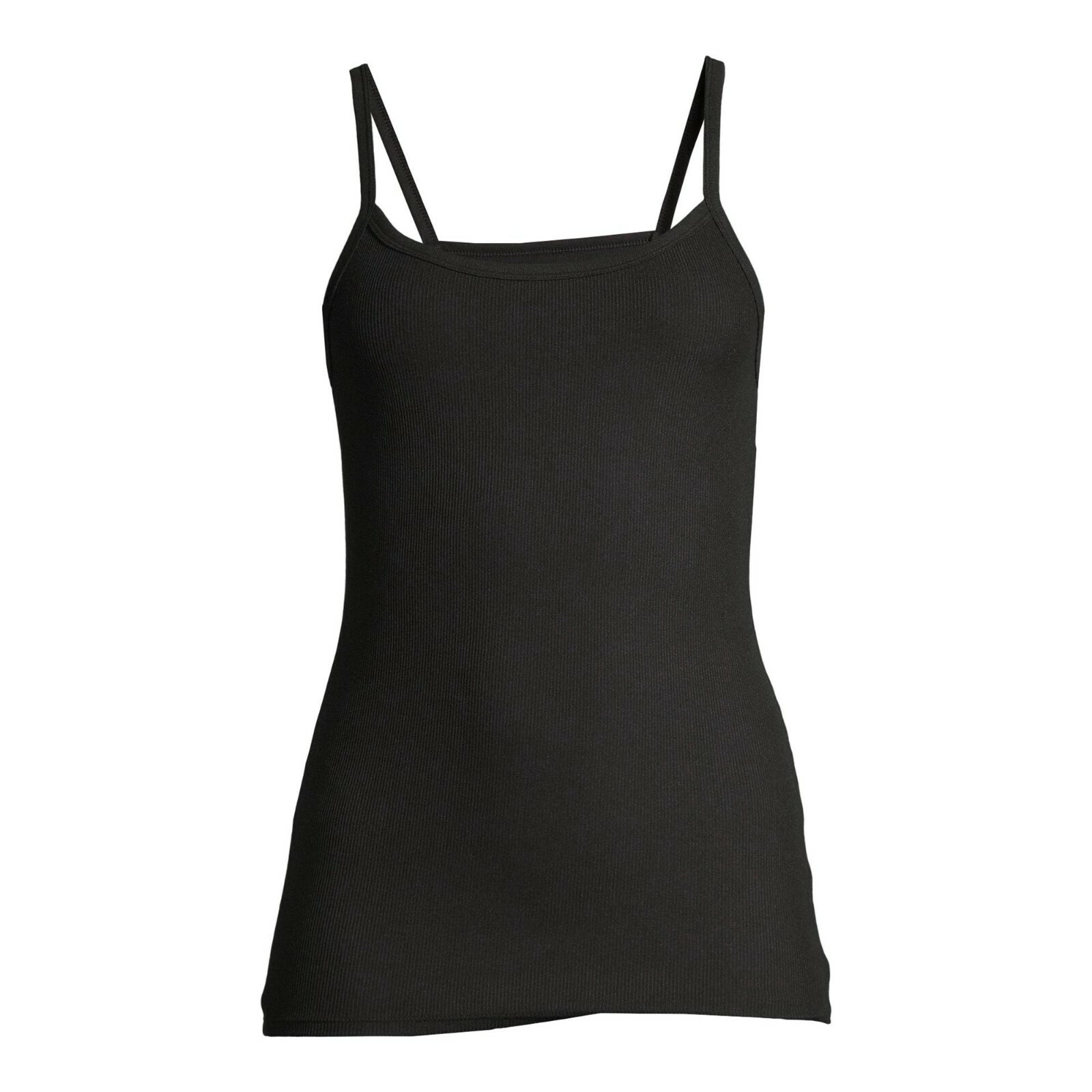 NO BOUNDARIES JUNIORS RIB CAMI FITTED STRETCH SOOT BLACK L (11-13) NWT [R]