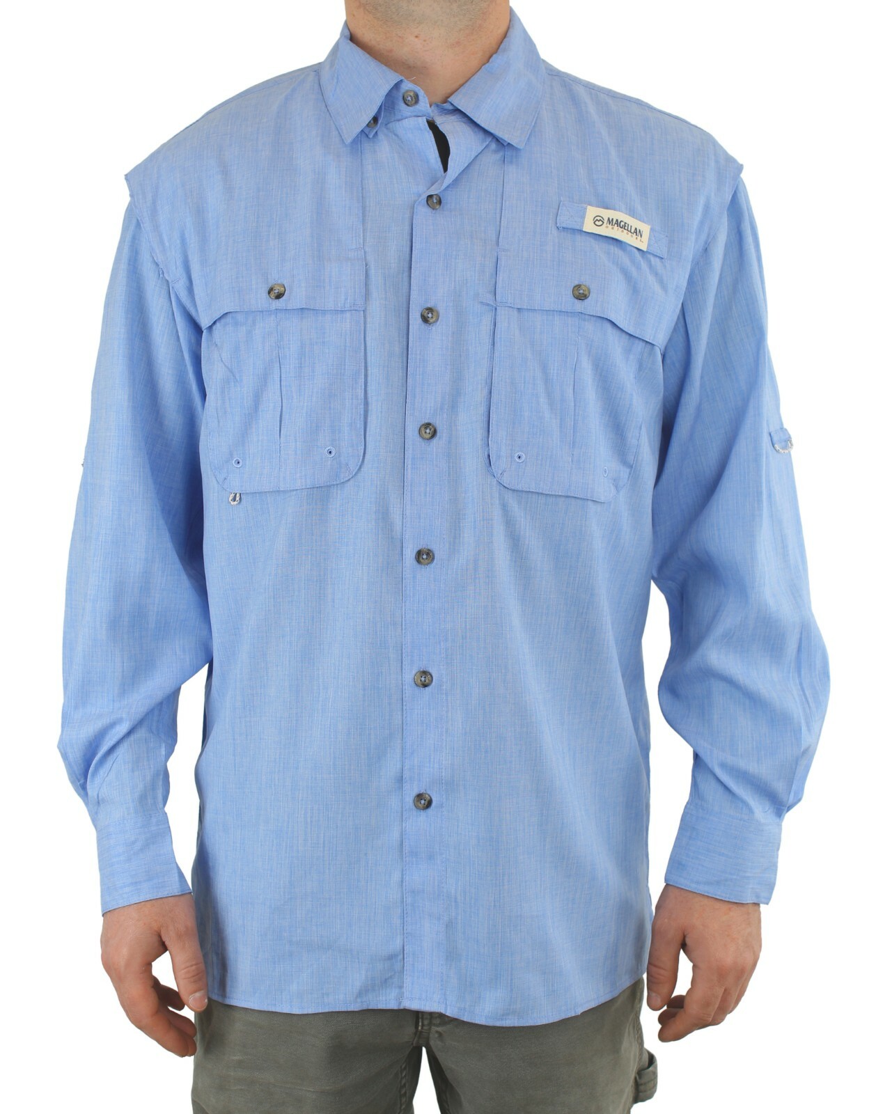 Magellan Men’s Fish Gear Shirt Aransas Pass, Relaxed Fit, Moisture Wicking, LS