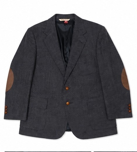 Vintage Stafford USA Wool Blend Sport Coat Blazer 42R-44R Brown Elbow Patches