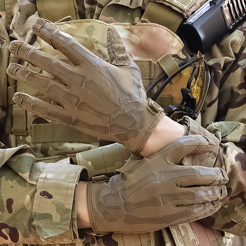 Tactical Skeleton Bone Gloves Military Men Hunting Cycling Shooting Work Gloves