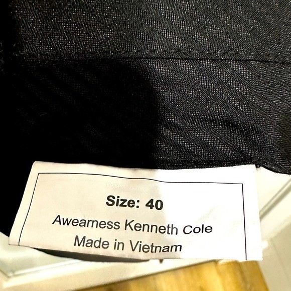 Awareness Kenneth Cole Mens Black Dress Pants Size 40