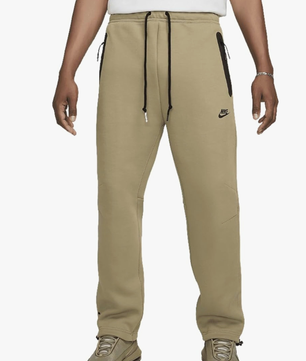 Nike Tech Fleece Open Hem Pants Neutral Olive Men’s Size Medium New HJ6533 276