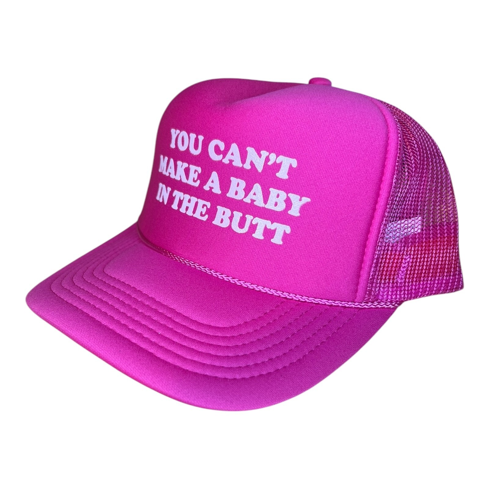 Funny Trucker Hat You Can’t Make A Baby In The Butt Hat adult humor novelty cap