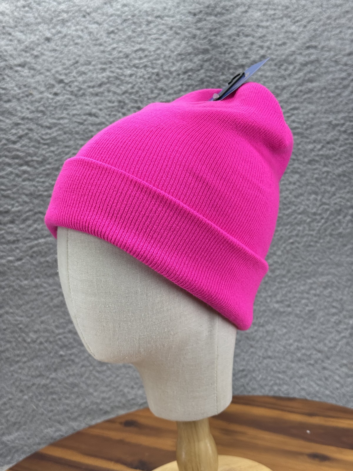 Gelante Beanie Knit Hat Cuffed Winter Skull Cap Warm Acrylic One Size Pink