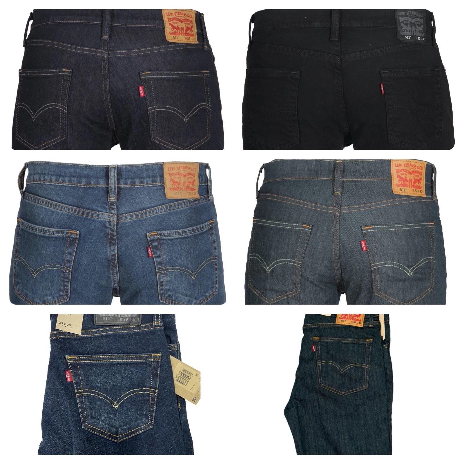 Levis 511 Slim Fit Stretch Jeans Many Colors 29 30 31 32 33 34 36 38 40 42