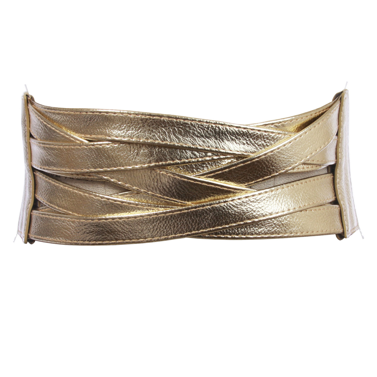 4″ Women’s High Waist Non Leather Fashion Wide Braided Stretch Belt