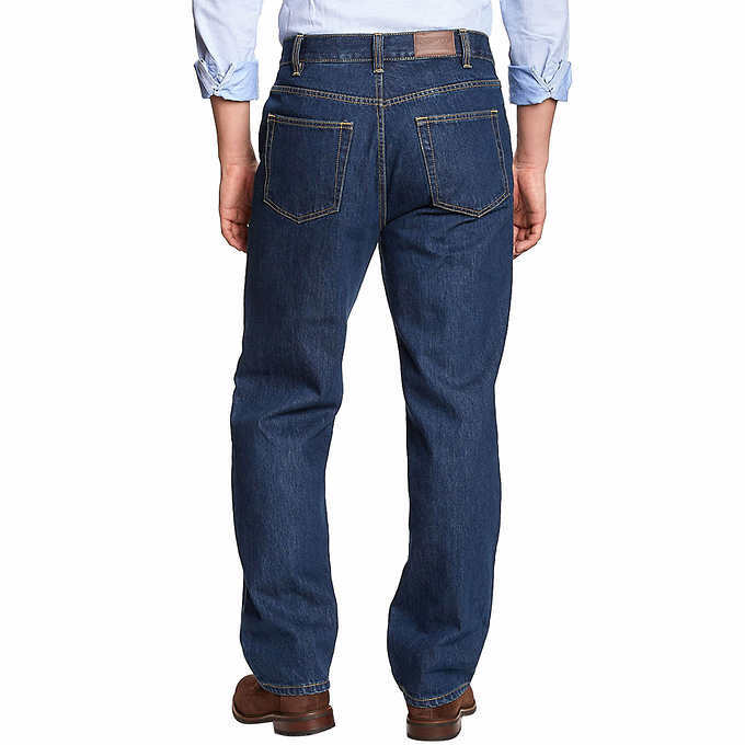 Kirkland Signature Mens Relaxed Fit Cotton Blue Heavy-Duty Jeans Pants Pick Size