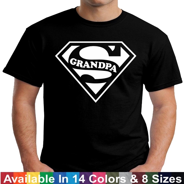 SUPER GRANDPA T Shirt Dad Papa Fathers Day Birthday Christmas Gift Tee Shirt