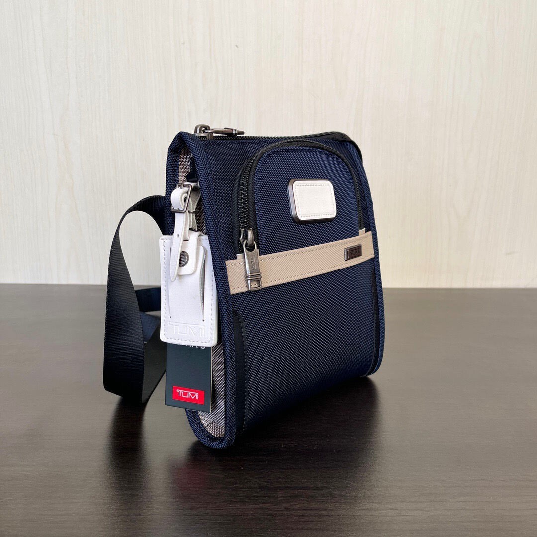 TUMI 2203110 Navy Blue Alpha 3 Pocket Bag Small Shoulder Bag
