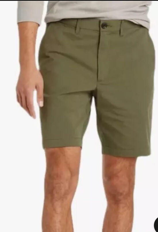 Men’s 9” Tech Chino Shorts Goodfellow & Co. Olive Green Size 38
