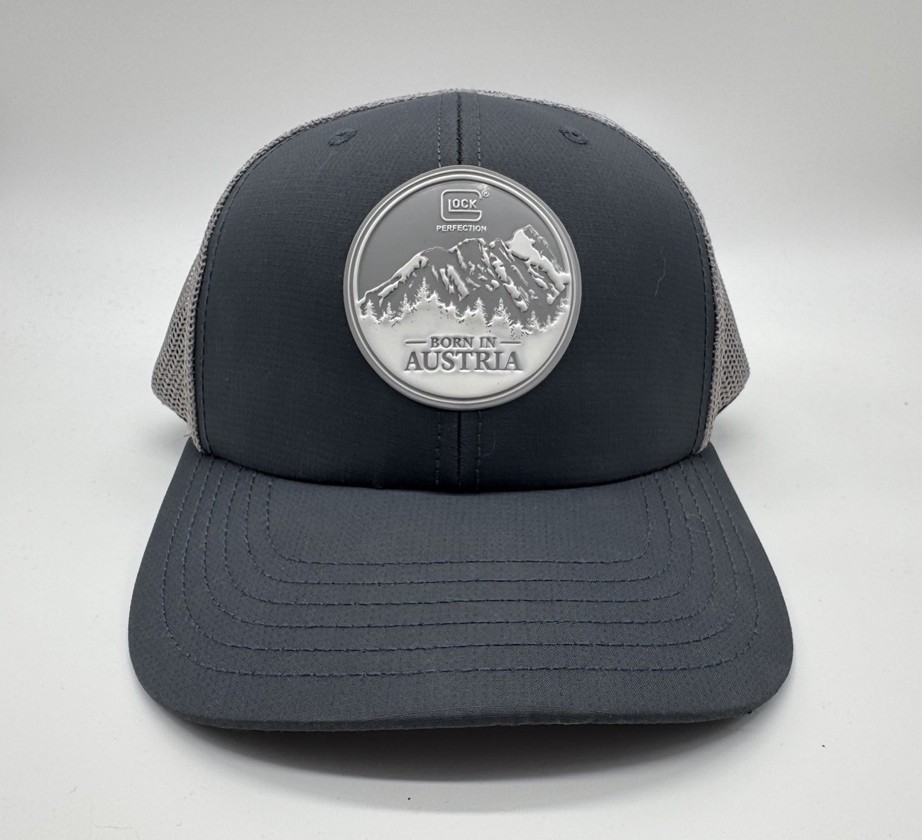 Glock AS41019 Born in Austria Logo Hat Adjustable Snapback Cap Gray OSFA
