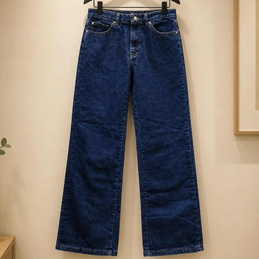 Lee Regular Fit Men’s Dark Wash Straight Leg Jeans Blue Denim Made in Mexico