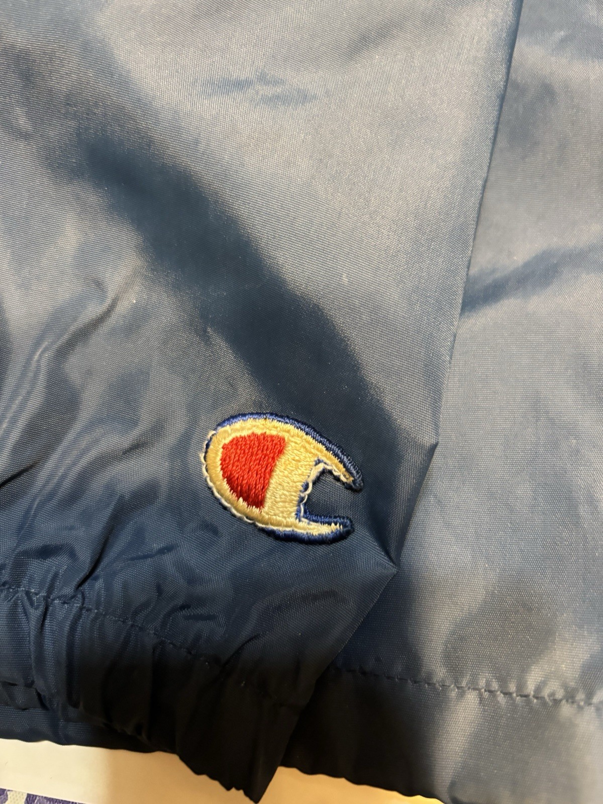 Champion Notre Dame Security Blue Snap-Front Coach Jacket Men’s XL RN 26094