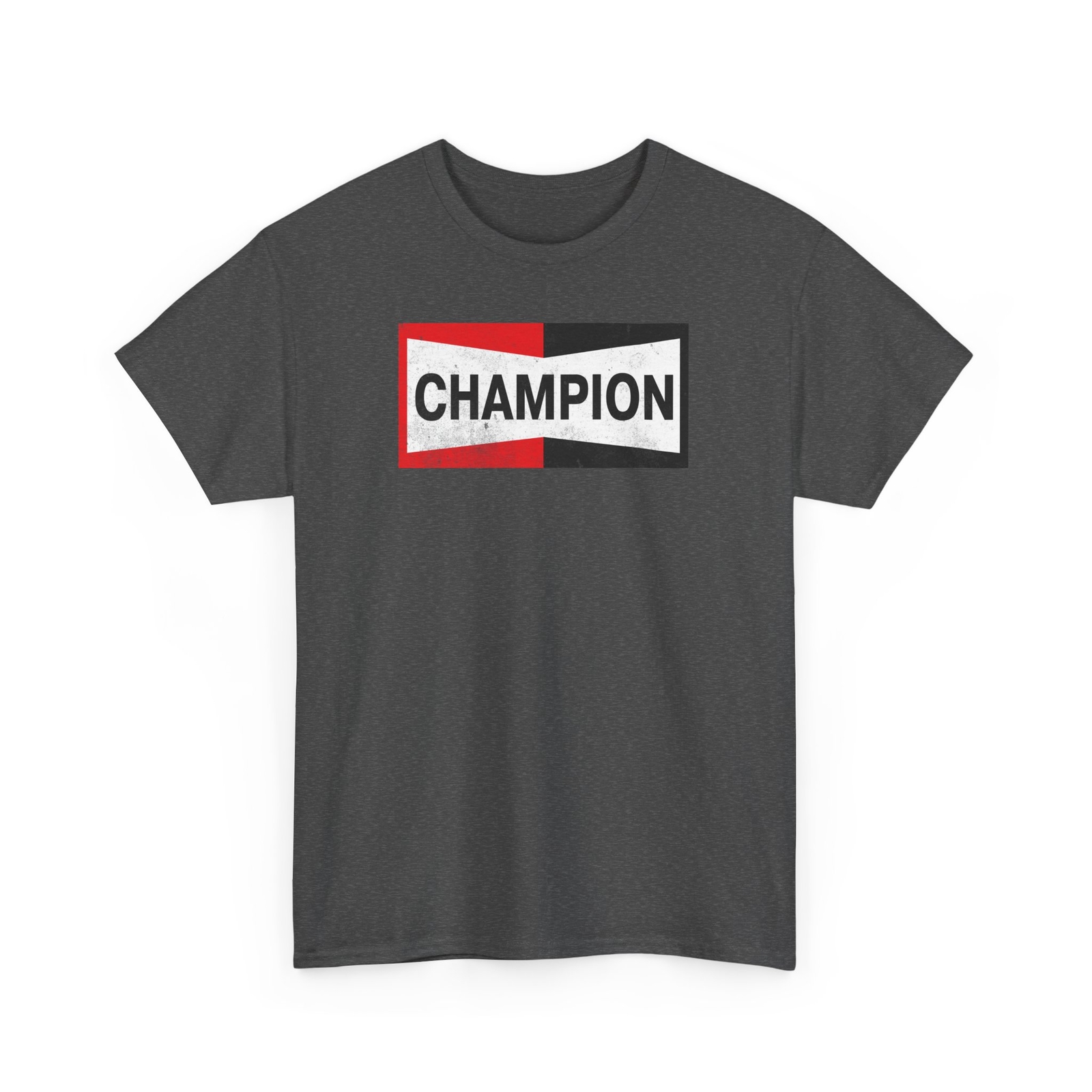 Champion Spark Plug Distressed Car Guy Gift – 3 Colors Premium Heavy Cotton Tee