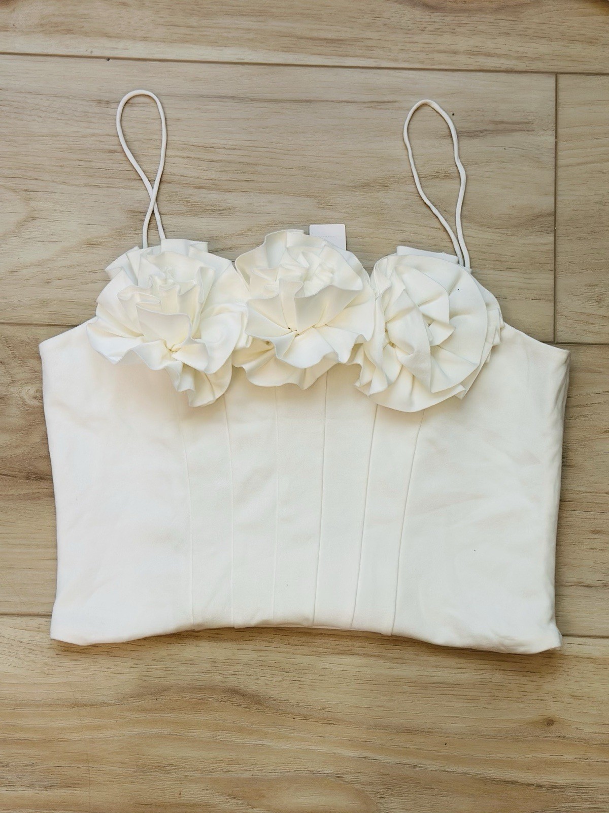 Sunday In Brooklyn Women Milky White Cropped Top L