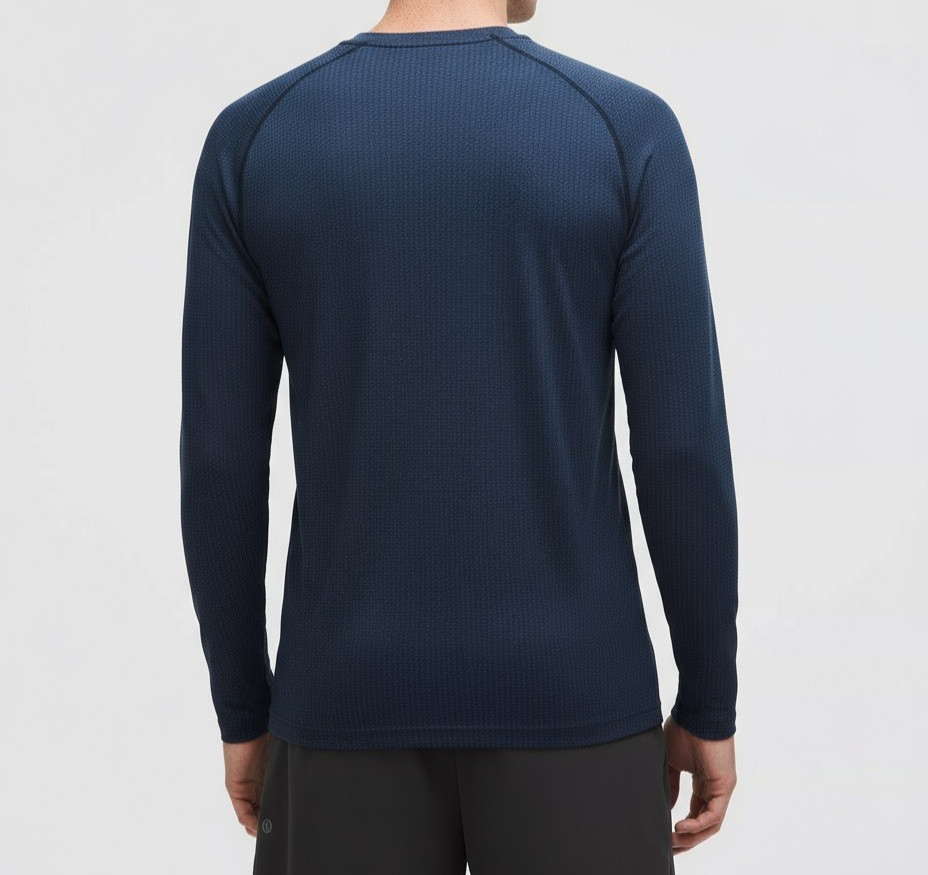 NWT LULULEMON Mens Metal Vent Long Sleeve Mineral Blue True Navy M L XL XXL $88
