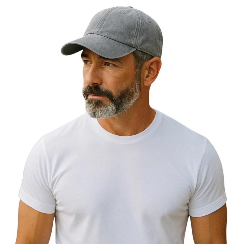 Dyed Cotton Washed Solid Plain Polo Style Baseball Ball Cap Hat Dad.