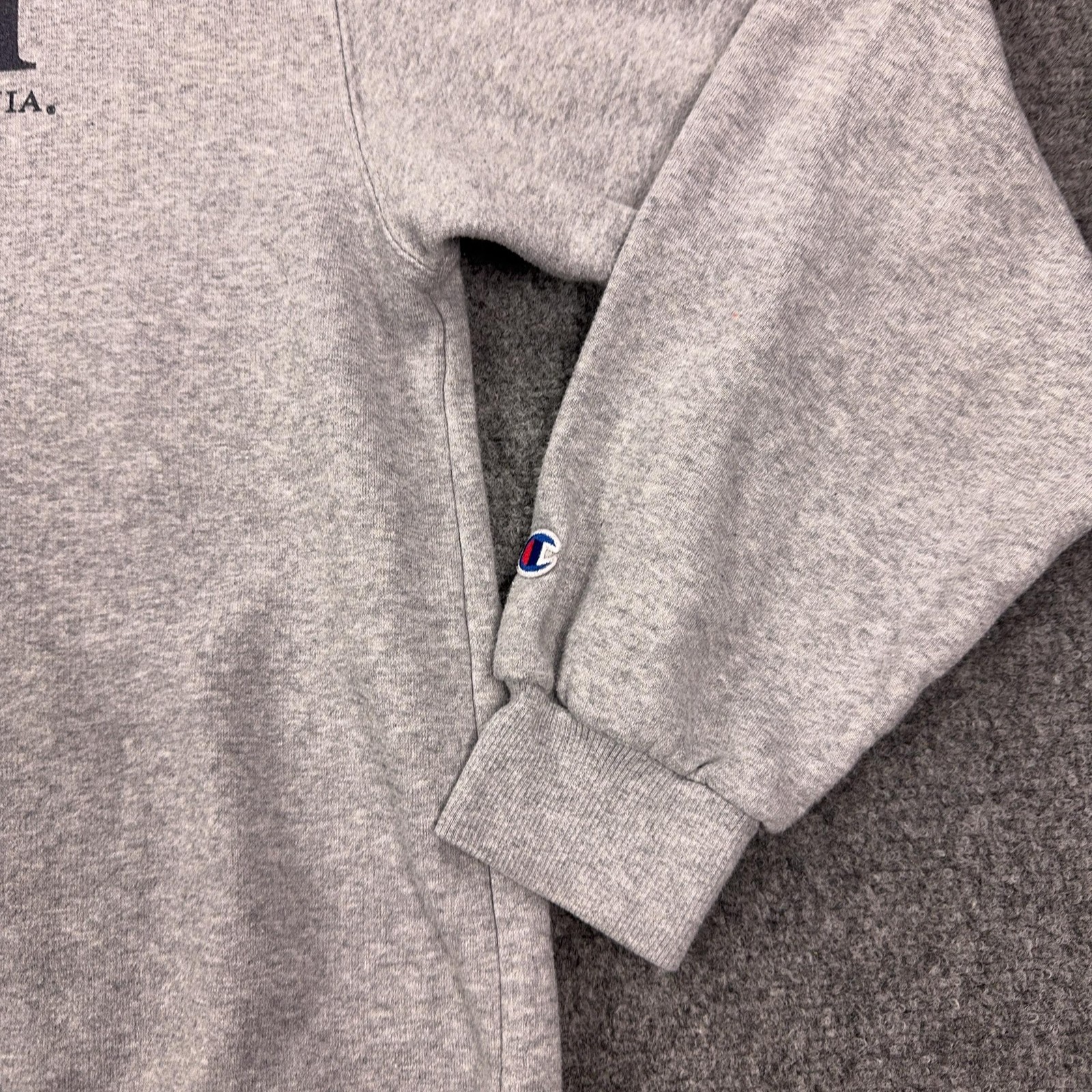 Champion Sweatshirt Mens Large Gray Fleece Crewneck Penn University PA Graphic