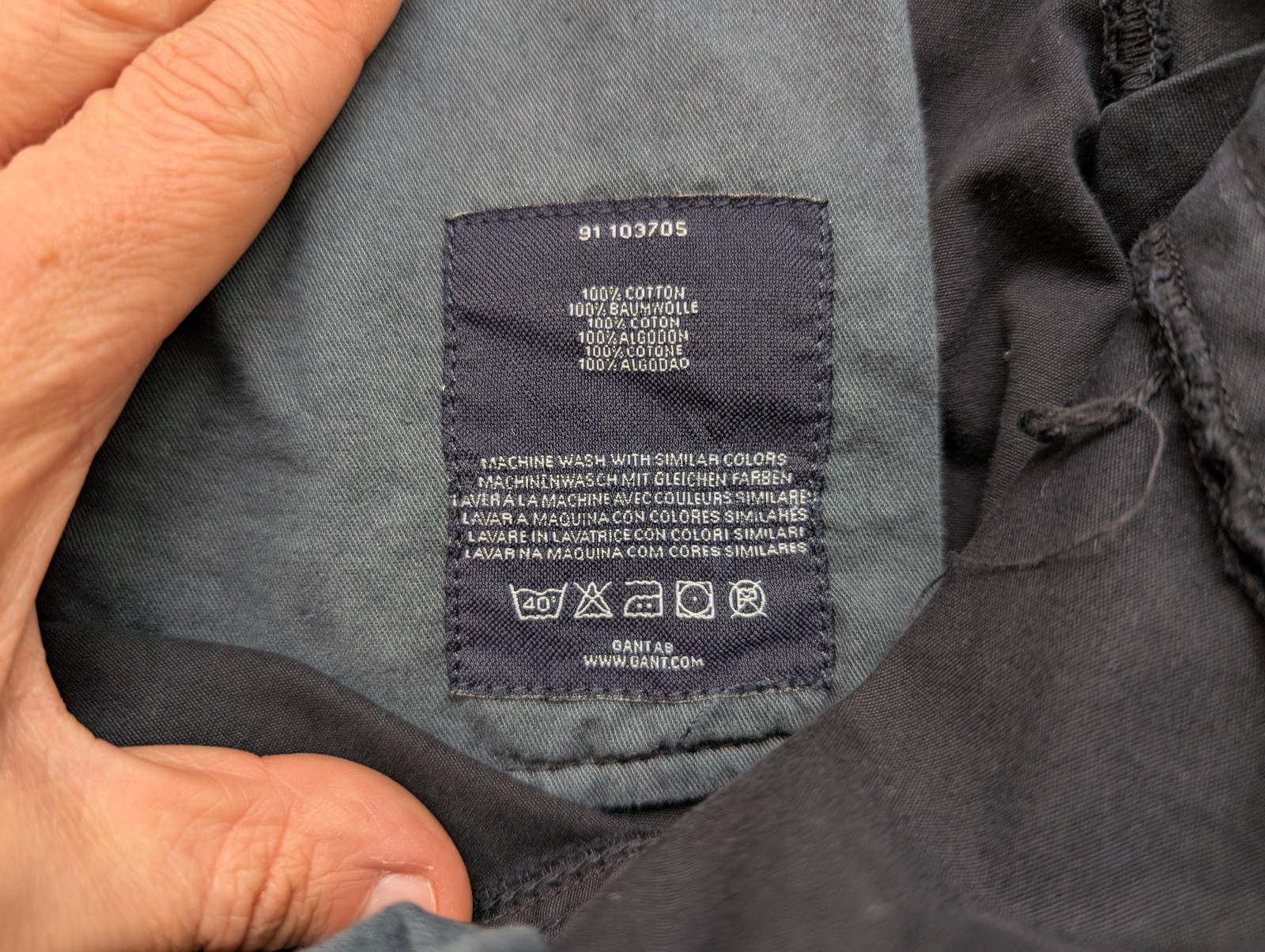 Gant Jason Chinos Mens W38 L32 Black Normal Waist Regular Fit Smart Casual