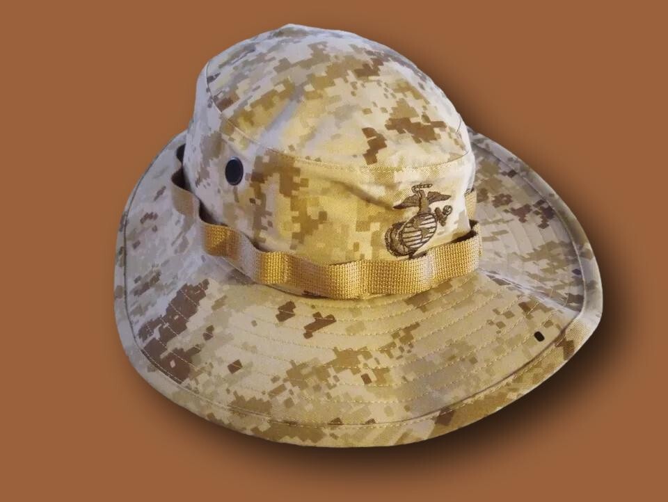 MARINE CORPS BOONIE HAT USMC DIGITAL DESERT MARPAT CAMOUFLAGE USA MADE M-L-XL