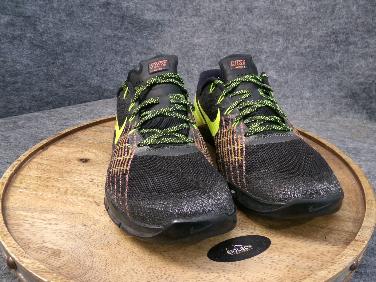 Nike Metcon 3 Black Volt Hyper Crimson Black Neon Green Shoes Men’s Size 10.5