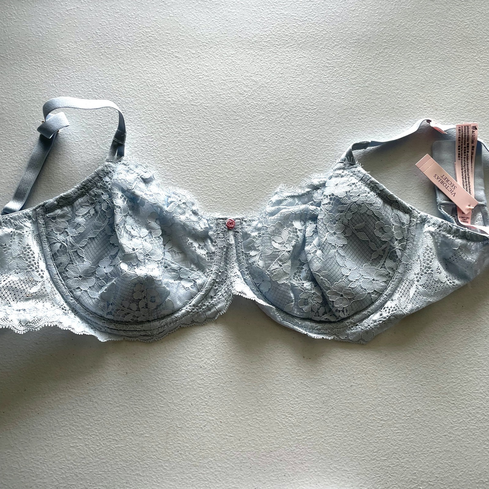 Victoria’s Secret Dream Angels Wicked Unlined Balconette Bra 34G Blue NWT