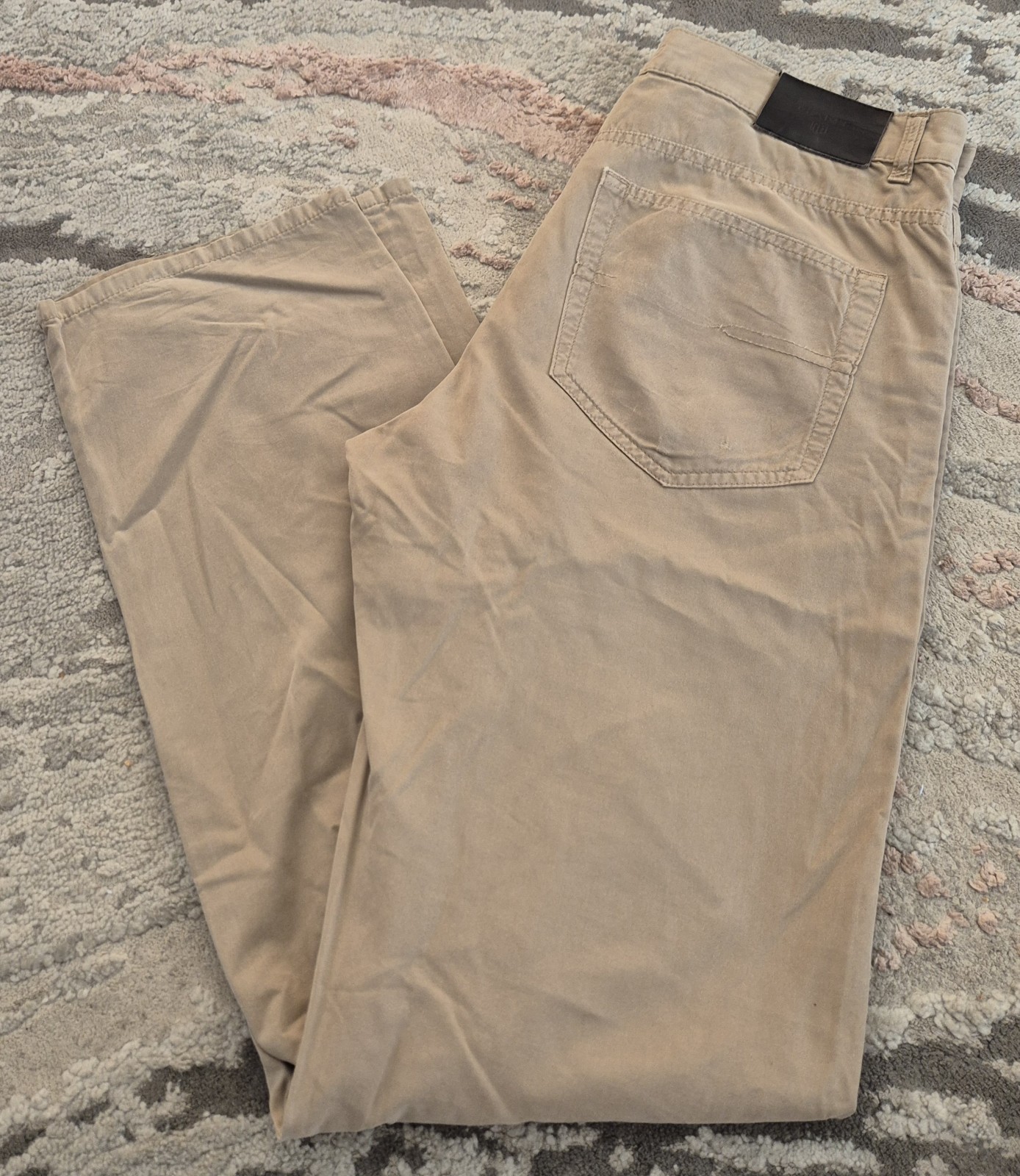 GANT Jason Normal Waist Regular Fit Mens Beige Cotton Chino Trousers W32 L32