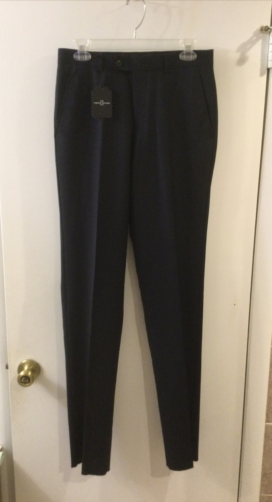 Combatant Gentlemen Tailored Fit Suit Pant (28) Dark Navy Dress Pants Not Hemmed