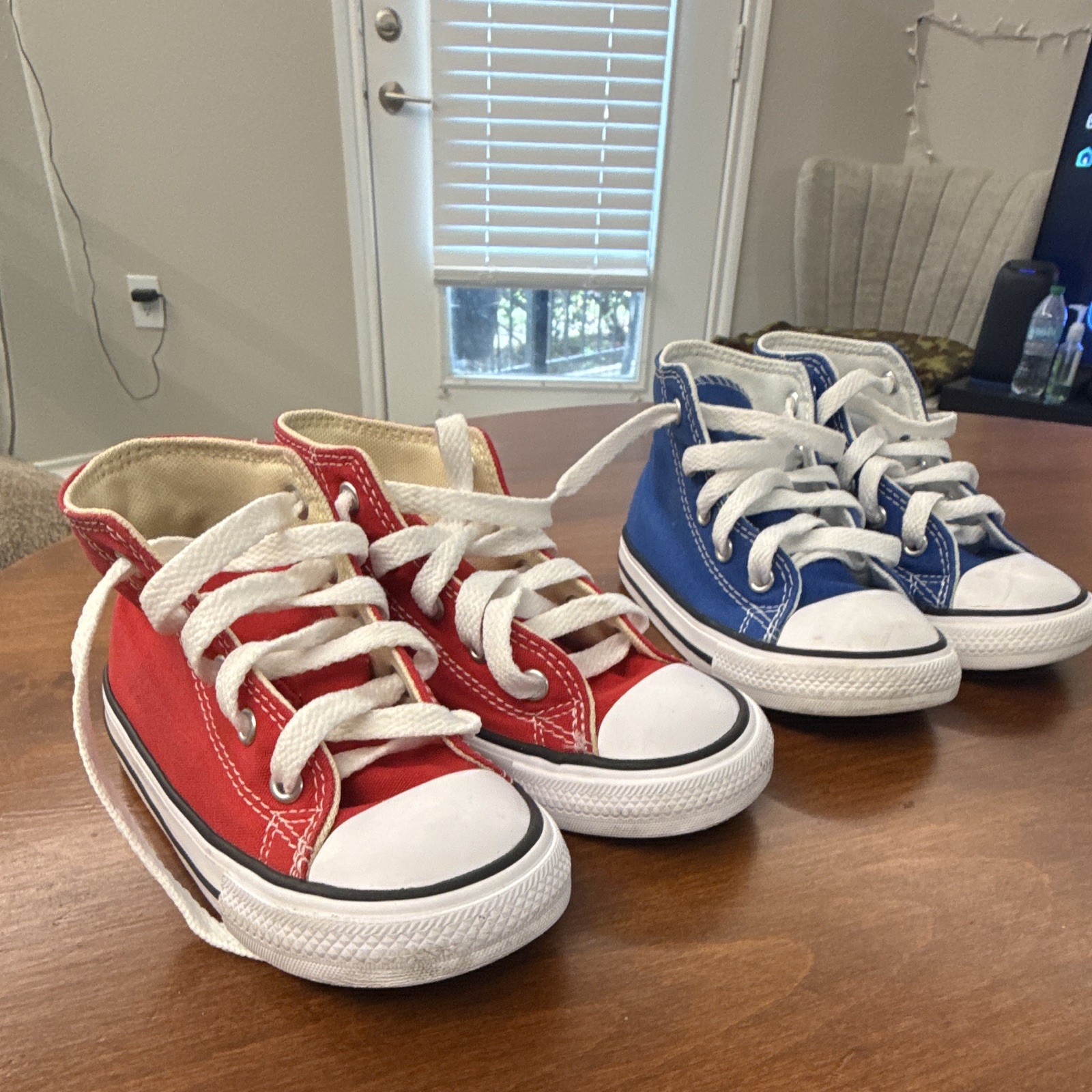 Converse Chuck Taylor All Star Unisex Kids High Top Sneakers Red/Blue US 8 EU 24